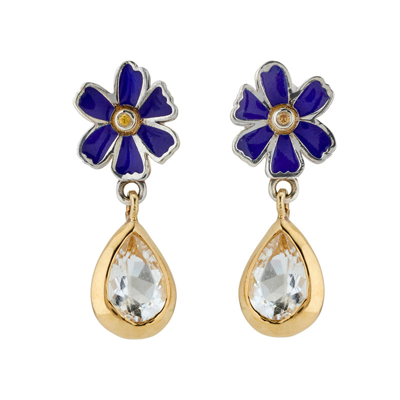 Pasha Earrings in Sapphire - 18K Solid Gold