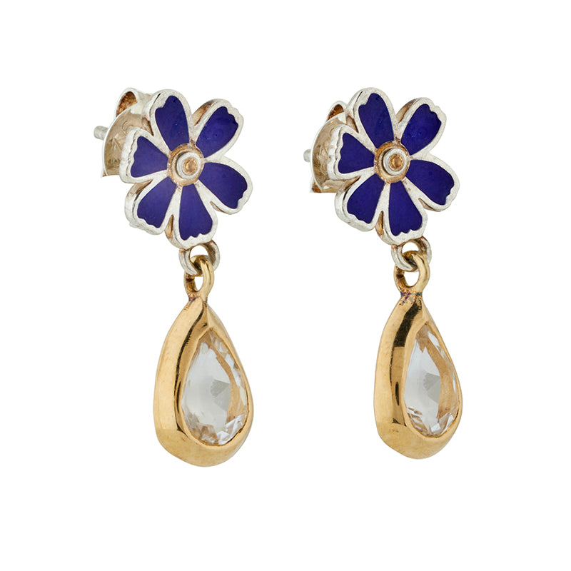 Pasha Earrings in Sapphire - 18K Solid Gold