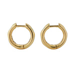 Papatya Tac Hoop Earrings with Enamel - 18K Solid Gold