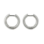 Tac Hoop Earrings - Platinum