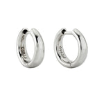 Tac Hoop Earrings - Platinum