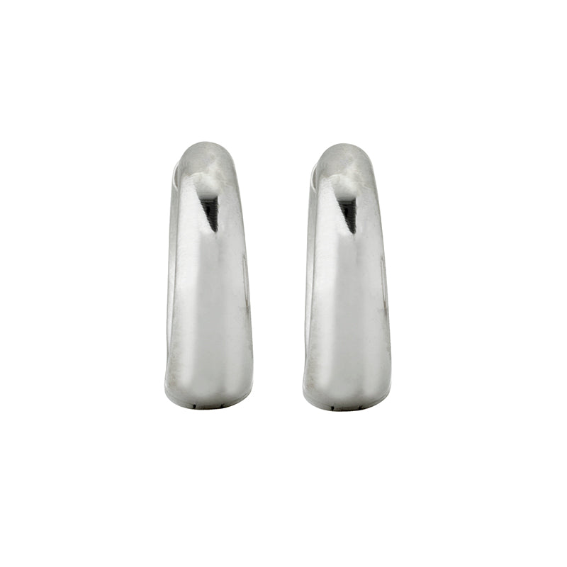 Tac Hoop Earrings - Platinum