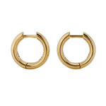 Tac Hoop Earrings - 18K Solid Gold