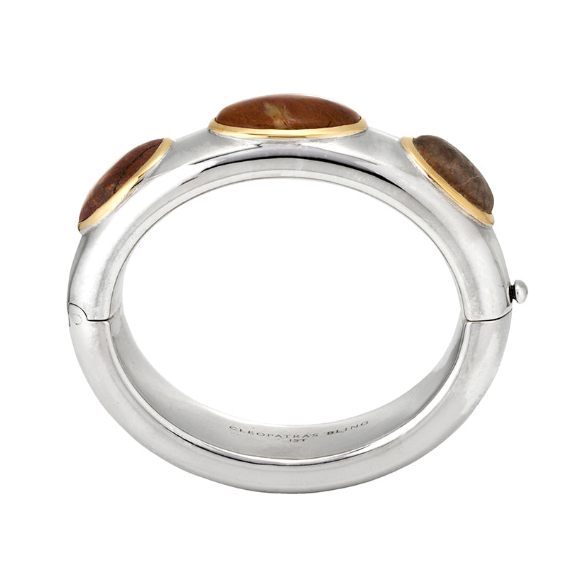 Sefer Bracelet in Jasper - Sterling Silver