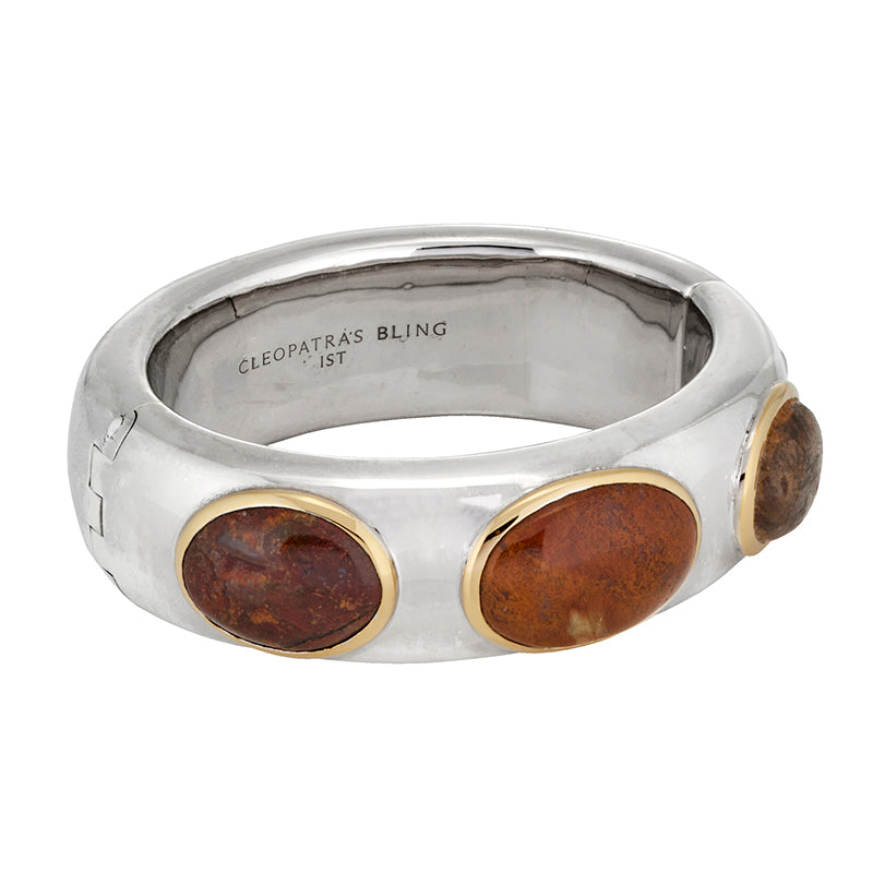 Sefer Bracelet in Jasper - Sterling Silver
