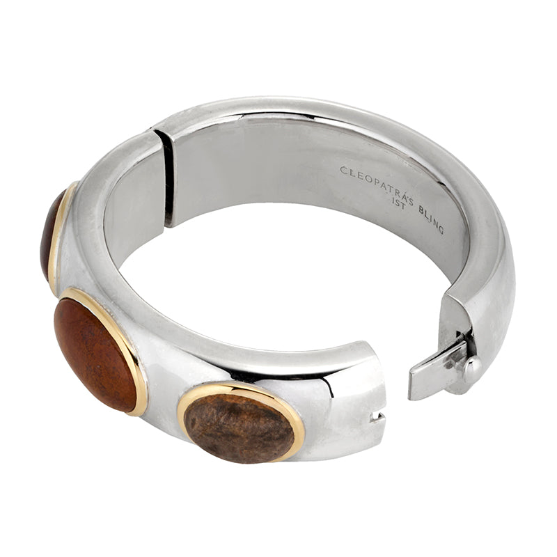 Sefer Bracelet in Jasper - Sterling Silver