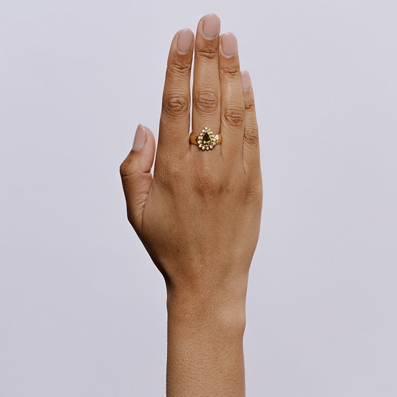 Christiaan Ring in Sapphire and Diamond - Solid Gold