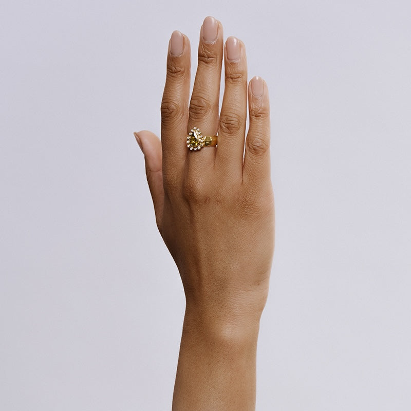 Christiaan Ring in Sapphire and Diamond - Solid Gold