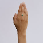 Orrery Ring in Emerald and Diamond - Solid Gold