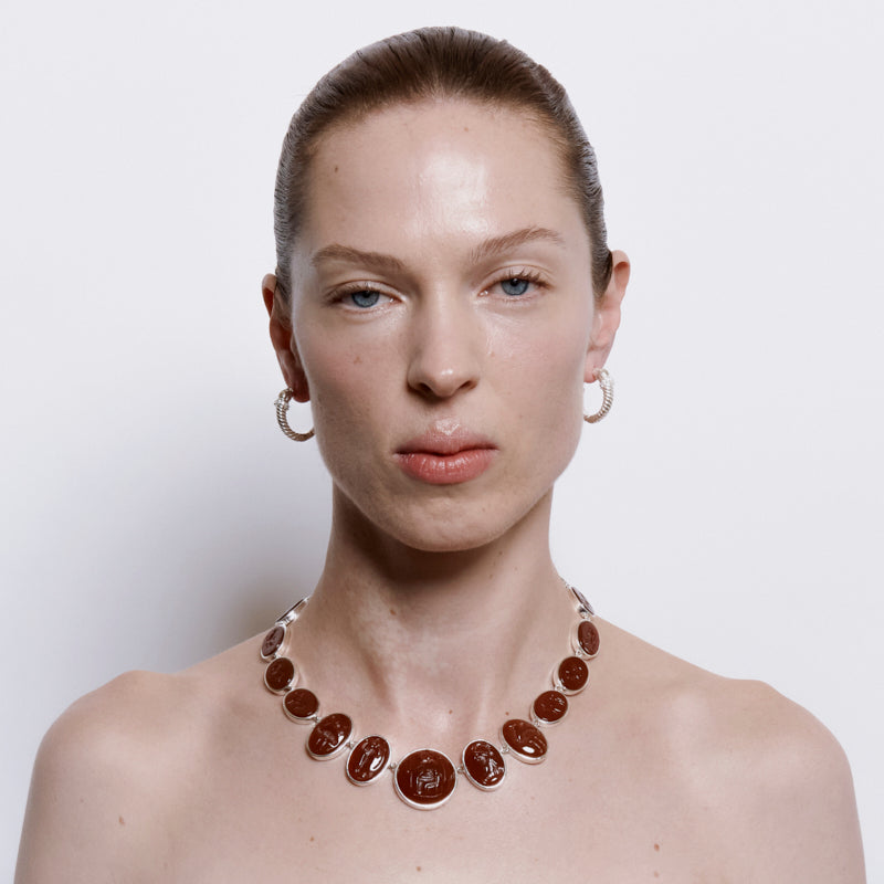 Borgia Hoop Earrings - Sterling Silver