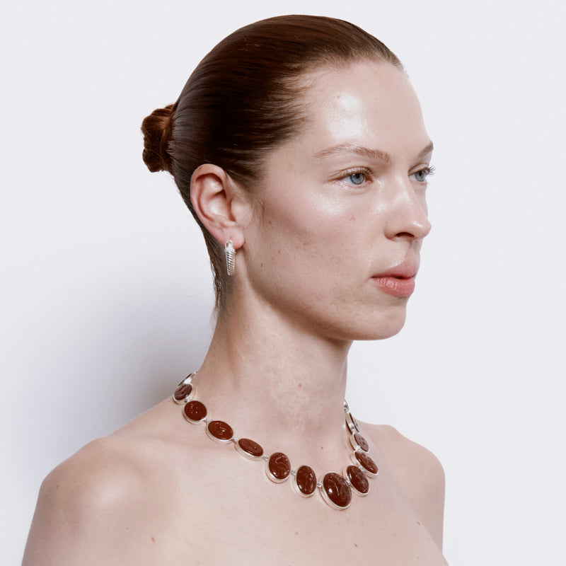 Borgia Hoop Earrings - Sterling Silver