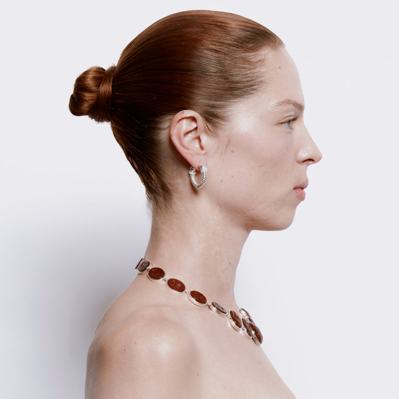 Borgia Hoop Earrings - Sterling Silver