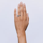 Tac Ring in White Sapphire - Platinum