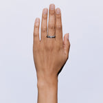 Tac Ring in White Sapphire - Platinum