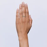 Papatya Tac Ring in White Sapphire - Solid Gold