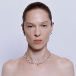 Tac Hoop Earrings - Platinum