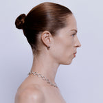 Tac Hoop Earrings - Platinum