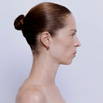 Tac Hoop Earrings - 18K Solid Gold