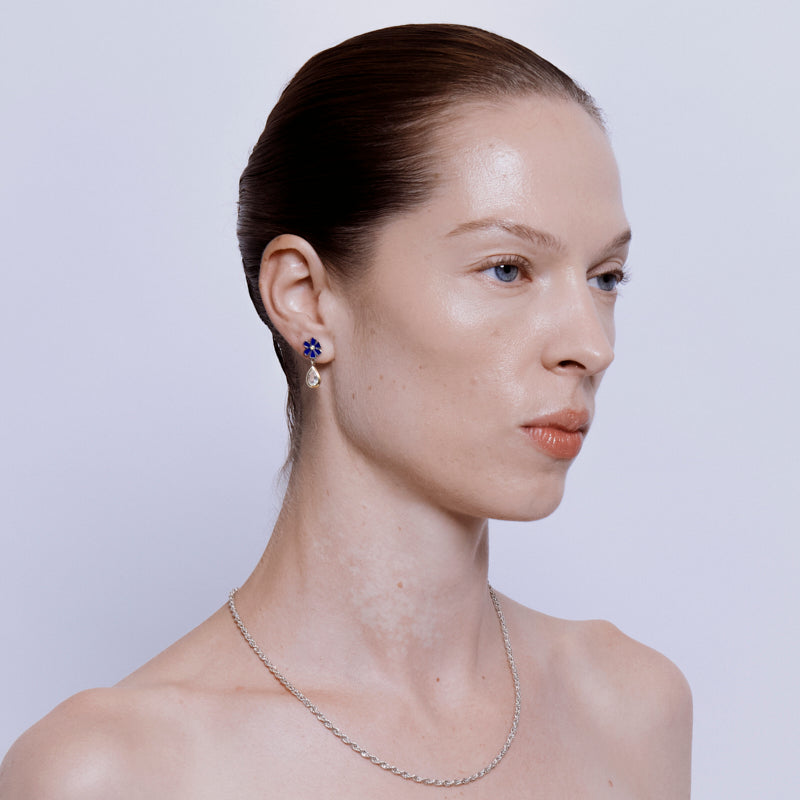 Pasha Earrings in Sapphire - 18K Solid Gold