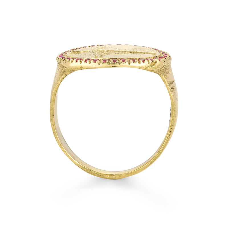 Peristera Ring with Ruby - Solid Gold