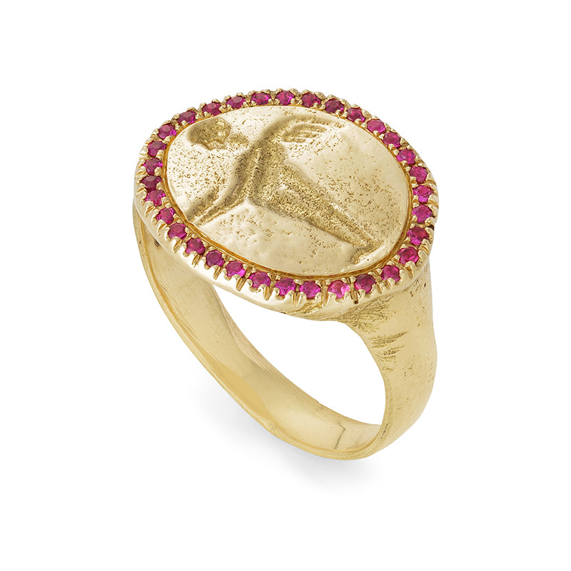 Peristera Ring with Ruby - Solid Gold