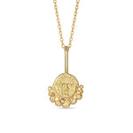 Gorgoneion Radiance Pendant with Diamonds - Solid Gold
