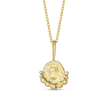 Gorgoneion Radiance Pendant with Diamonds - Solid Gold