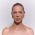 Ostanes Earrings with Pearl - 18K Gold Plated