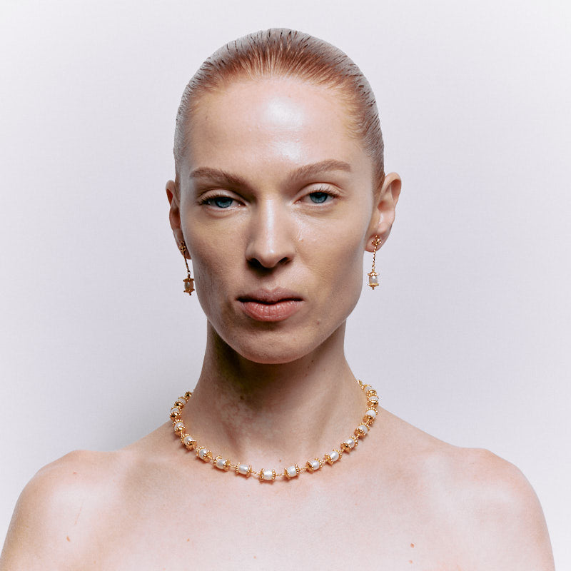 Florizel Necklace in Pearl - 18K Gold Plated