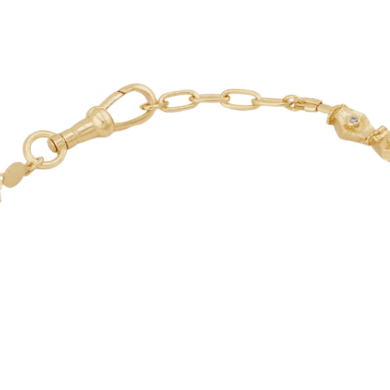 Suen Bracelet in Zircon - 18K Gold Plated