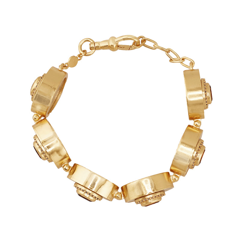 Utu Bracelet in Citrine - 18K Gold Plated