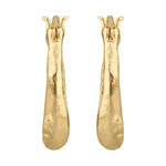 Adele Hoop Earrings - Gold hoop earrings with an organic molten texture.