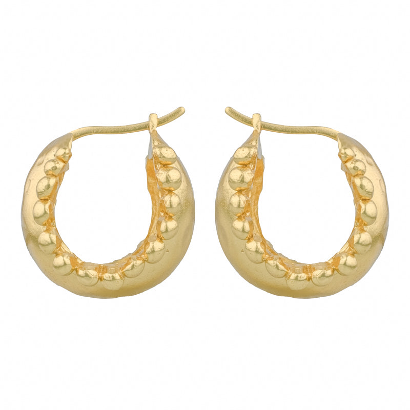 Miriam 18K Gold Plated Hoop Earrings – Cleopatra's Bling