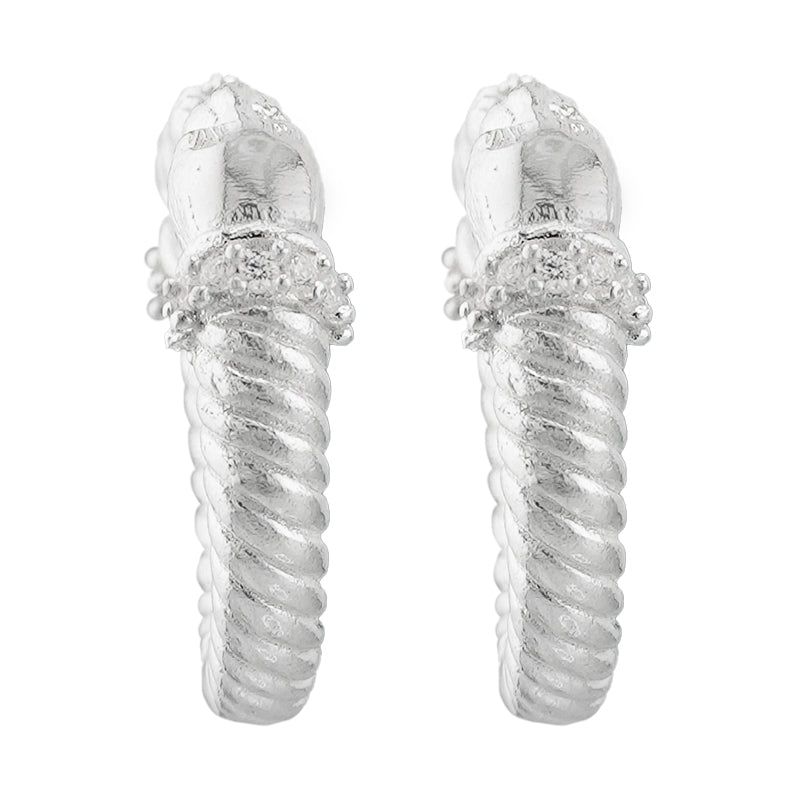 Borgia Hoop Earrings - Sterling Silver