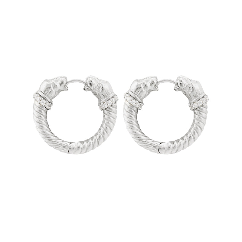 Borgia Hoop Earrings - Sterling Silver