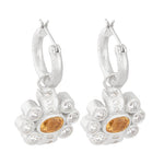 Ki Hoop Earrings in Citrine - Sterling Silver