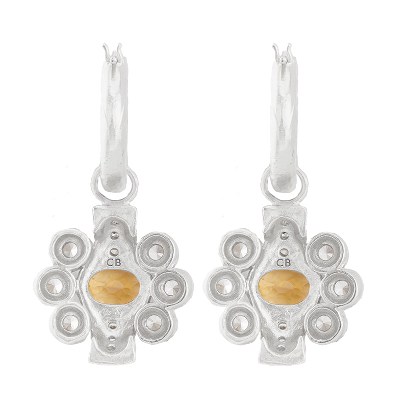 Ki Hoop Earrings in Citrine - Sterling Silver