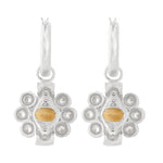Ki Hoop Earrings in Citrine - Sterling Silver