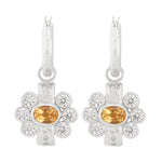 Ki Hoop Earrings in Citrine - Sterling Silver