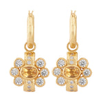 Ki Hoop Earrings in Citrine - 18K Gold Plated