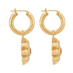Ki Hoop Earrings in Citrine - 18K Gold Plated