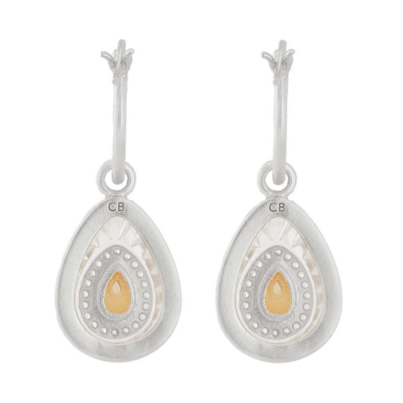 Utu Hoop Earrings in Citrine - Sterling Silver