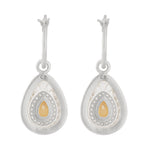 Utu Hoop Earrings in Citrine - Sterling Silver
