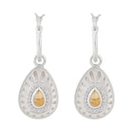 Utu Hoop Earrings in Citrine - Sterling Silver