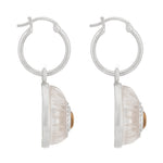Utu Hoop Earrings in Citrine - Sterling Silver