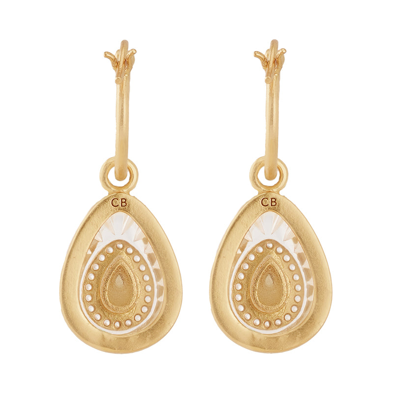 Utu Hoop Earrings in Citrine - 18K Gold Plated