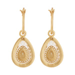 Utu Hoop Earrings in Citrine - 18K Gold Plated