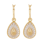 Utu Hoop Earrings in Citrine - 18K Gold Plated