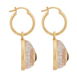 Utu Hoop Earrings in Citrine - 18K Gold Plated