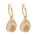 Utu Hoop Earrings in Citrine - 18K Gold Plated